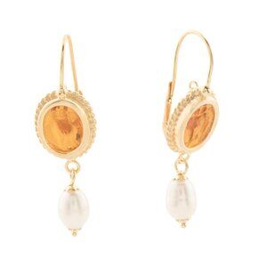 TAGLIAMONTE Italy 18kt Gold Plated Dancing Angels Venetian Glass Earrings